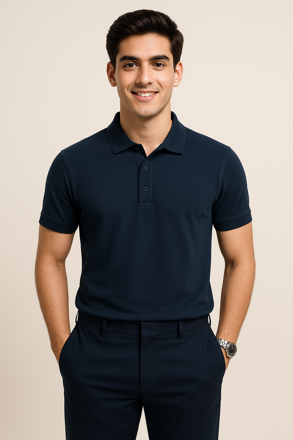 Solid: Navy Blue Polo